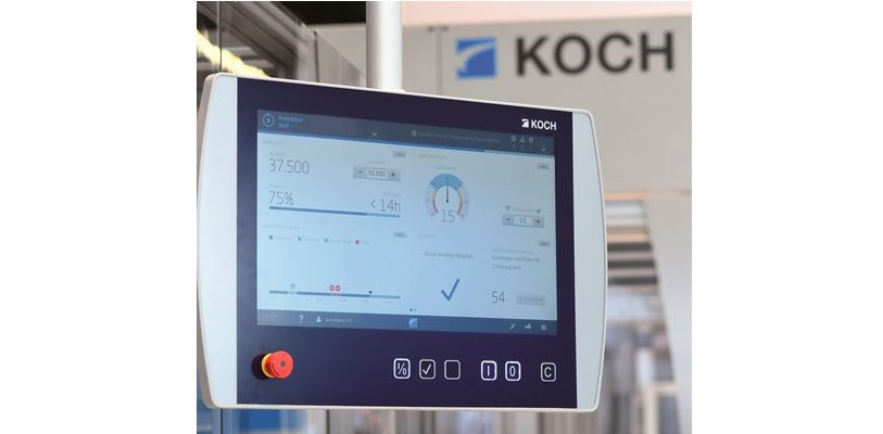 Das neue, intuitive HMI-Bedienpanel der KOCH Pac-Systeme GmbH.