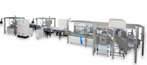 Robotergestützte Automatisierung für Schlauchbeutel- und Schrumpfverpackungen.
