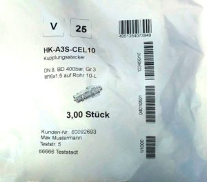 EV APS 3 labelled bags