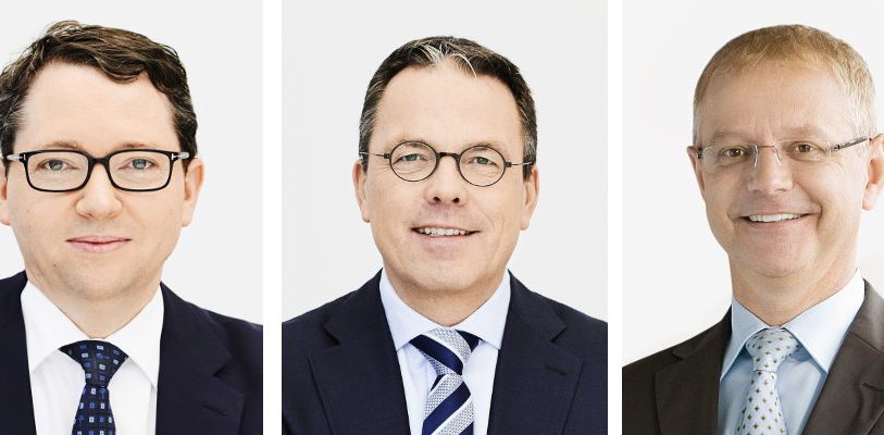 Der Vorstand der Gerresheimer AG: Rainer Beaujean, Andreas Schütte und der neue Vorsitzende Dr. Christian Fischer. Bilder: Gerresheimer AG