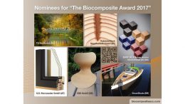 Sechs Produkte aus Bioverbundwerkstoffen gehen ins Rennen um den Innovationspreis „Biocomposites of the year 2017“