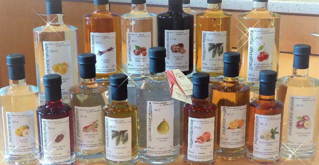 Edelbrände von der Kleinbrennerei Preiser