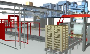 Simulation einer Palettieranlage mit der Software „industrialPhysics“
