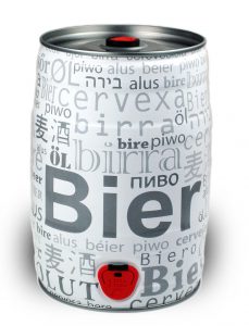 Fünf-Liter-Partyfass aus Weißblech