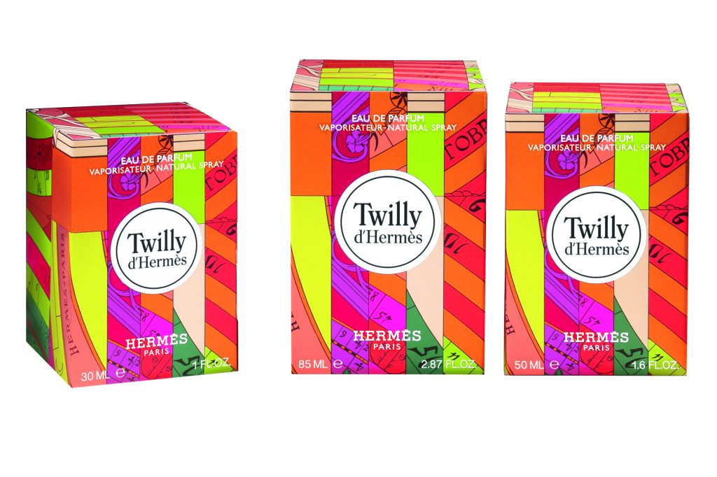 Die Leichtigkeit des Damenduftes Twilly von d’Hermès wurde von Model mit großer Präzision auf die Verpackung übertragen. Bild: Model