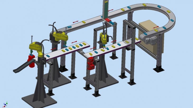 Faltschachtel-Handlingsanlage von ASA mit Fanuc-Robotern