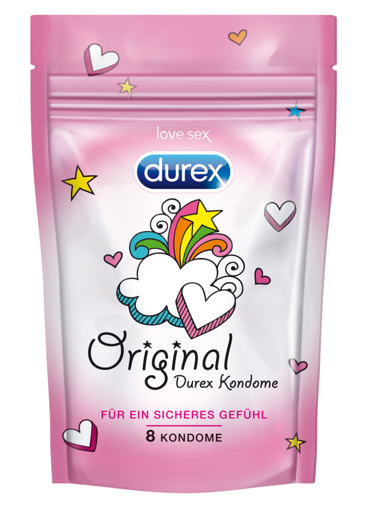 Rosa Edition der Durex-Kondome für Mädchen