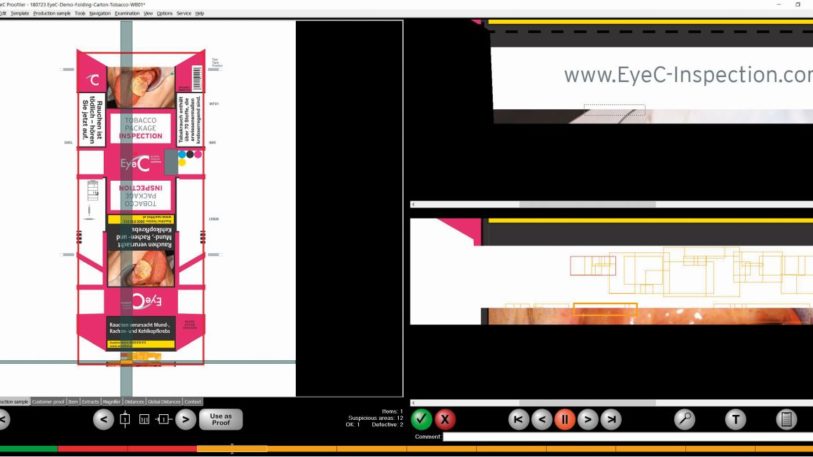 Inspektionssoftware von EyeC für Warnhinweise auf Zigarettenpackungen