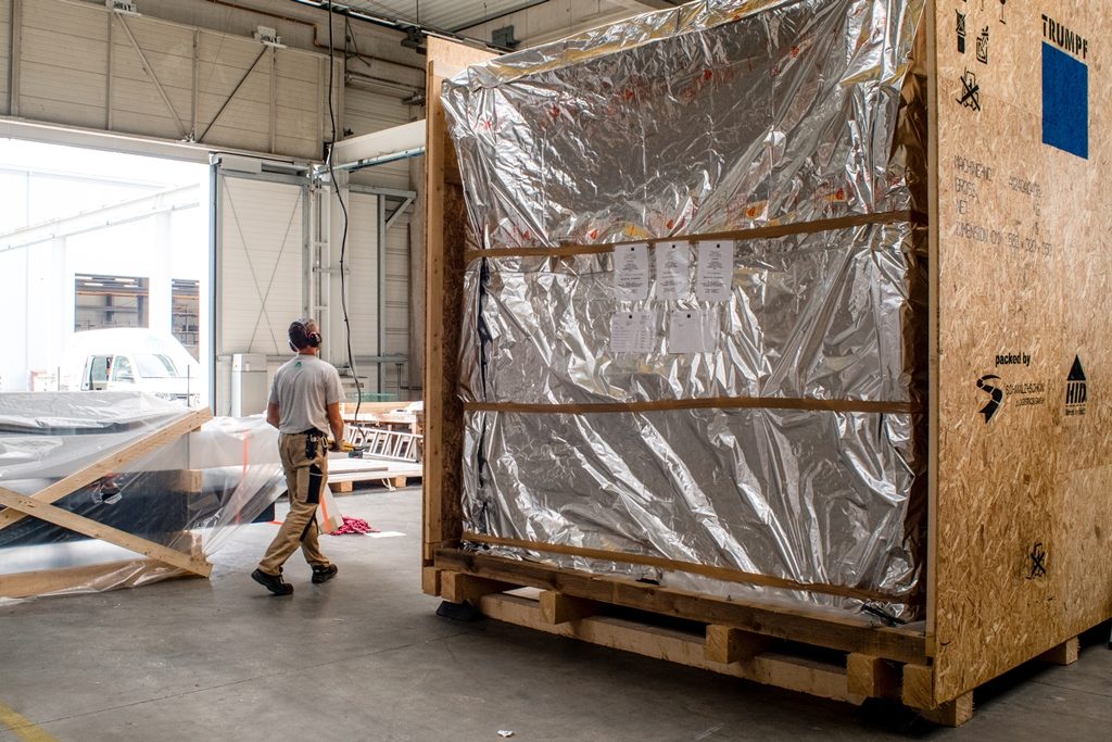 Vorbereitung einer Ladung für den Versand. (Bild: HID)