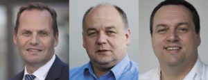 (v.l.n.r.) Dr. Hagen Gehringer (Geschäftsführer Bausch+Ströbel), Erich Bauer (Abteilungsleiter Entwicklung Mechatronik) und Michael Pratz (Abteilungsleiter Training und Qualifikation der B+S-Akademie)