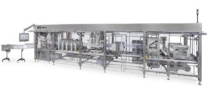 Neue Form-, Füll- und Verschließmaschine FMH 80 von SN Maschinenbau. (Bild: Leuze)