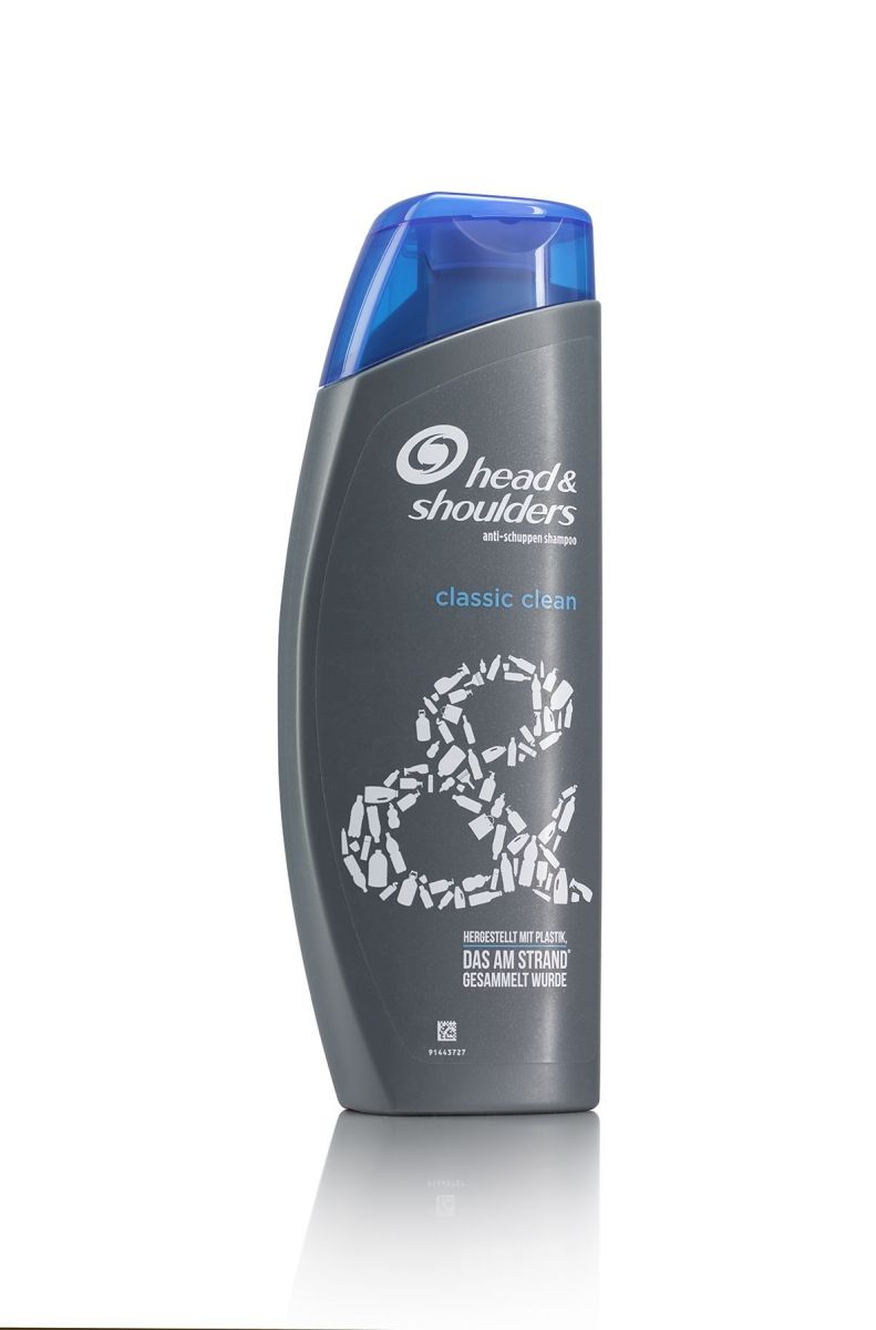 Shampoo-Flasche aus Strand-Plastik von Alpla