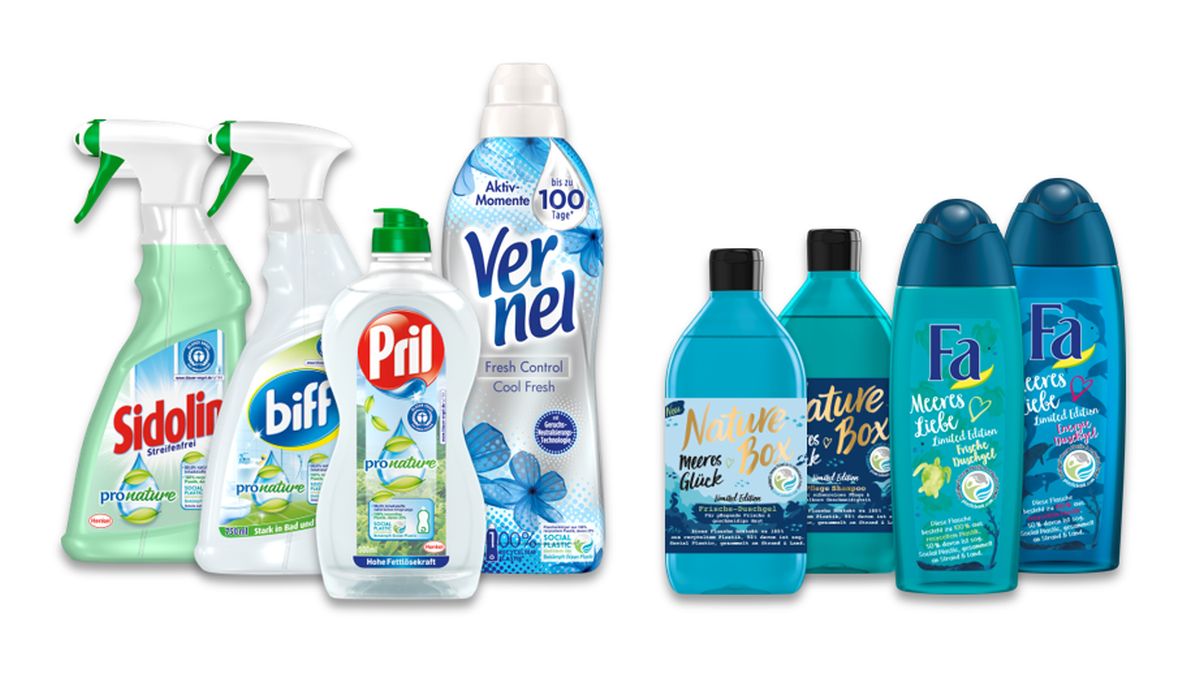 Henkel-Verpackungen mit Social Plastic (Bild: Henkel)