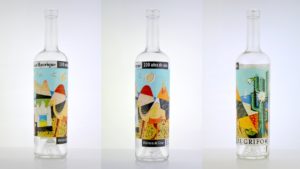 EL GRIFO-Flasche, bedruckt mit der O-I : EXPRESSIONS Technologie