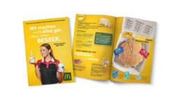 Der Nachhaltigkeitsbericht 2018 von McDonald's ist in den Restaurants erhältlich. (Bild: McDonald's Deutschland)