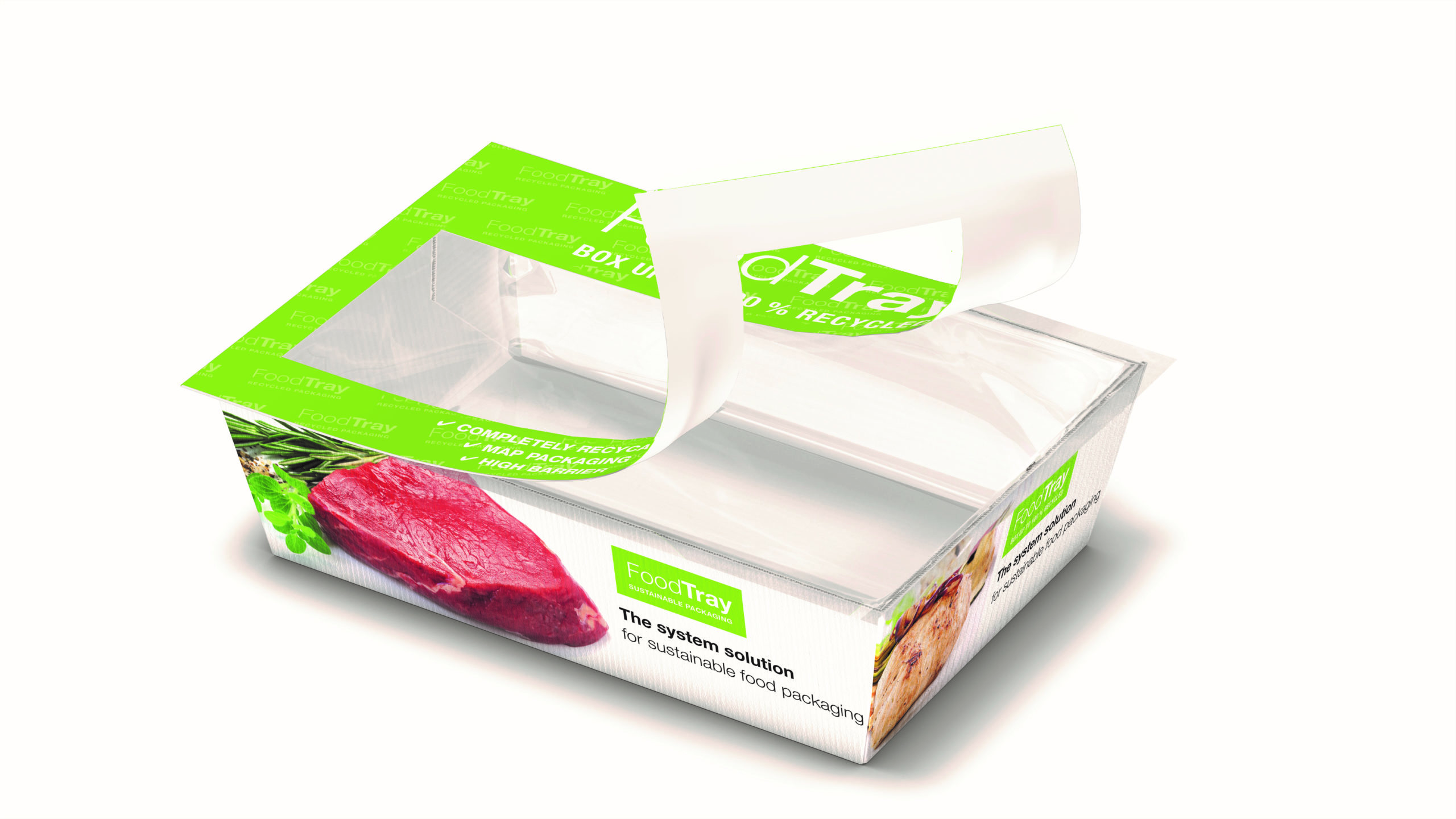 Food Tray, die neue recyclingfähige Systemlösung für nachhaltige Food-Verpackungen von Schur Flexibles. (Bild: Schur Flexibles Group)