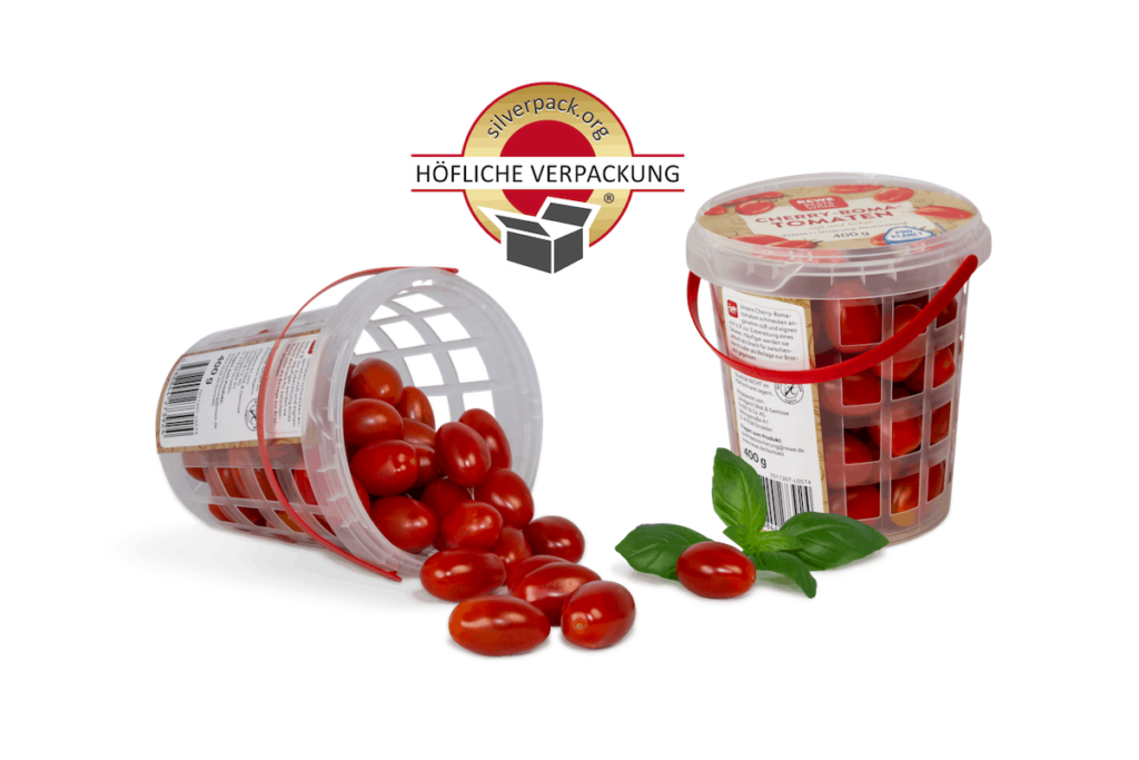 Award für den Gitterstruktur-Eimer für Snack-Tomaten (Bild: Award Höfliche Verpackungen)