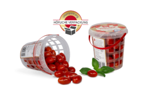 Award für den Gitterstruktur-Eimer für Snack-Tomaten (Bild: Award Höfliche Verpackungen)