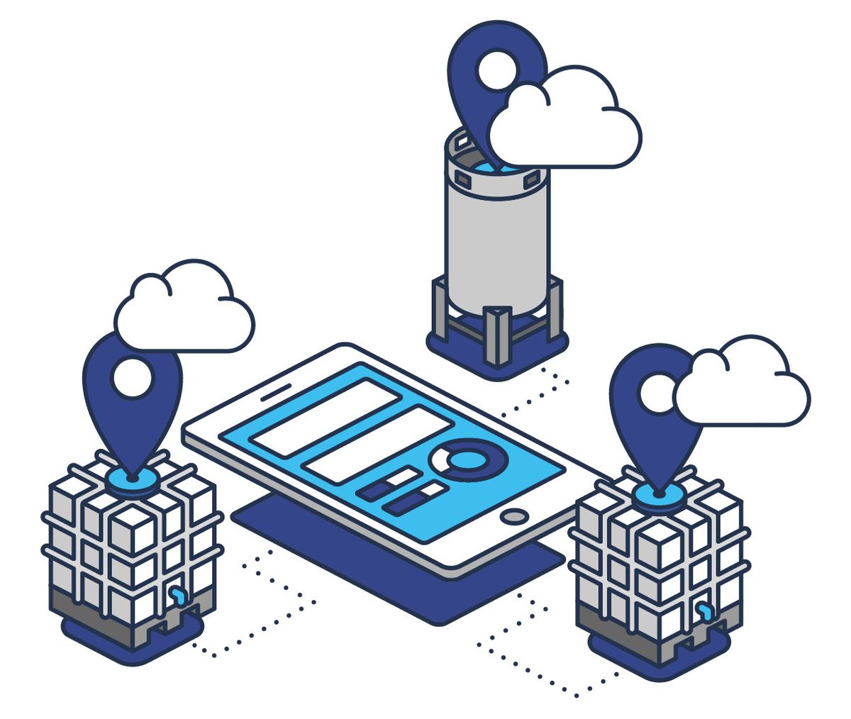 Schema-Darstellung IBC-Kreislauf mit Packwise Smart Cap (Abbildung: Packwise GmbH)