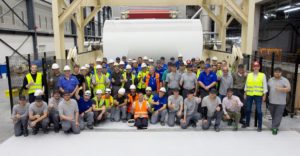 Die erste Papierrolle bei Koehler. (Bild: Koehler Paper Group)
