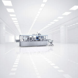 Pharma-Verpackungslinie IBC 150 mit innovativer Einzeltablettenausscheidung: Damit lässt sich der Ausschuss beim Abfüllen von Tabletten in Flaschen um bis zu 99 Prozent reduzieren. (Bild: Uhlmann Pac-Systeme GmbH & Co. KG)