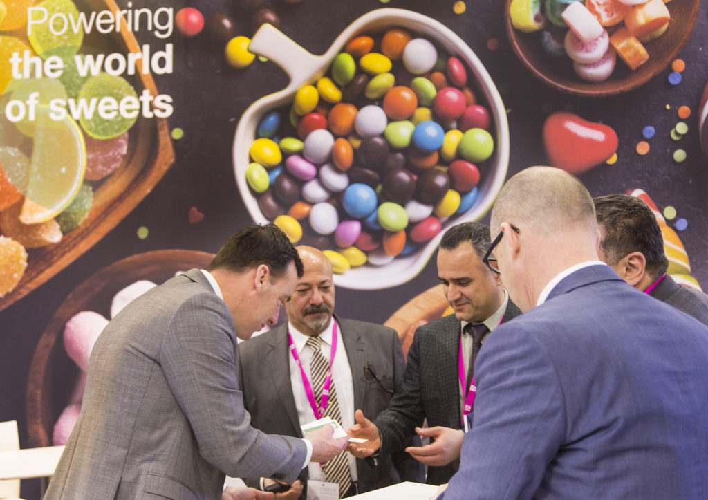 Stand BÜHLER in Halle 10.1 auf der ProSweets Cologne (Bild: Koelnmesse GmbH)