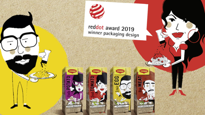 Berndt+Partner Creality gewinnt mit dem Design und dem Packaging der neuen Maggi Würzquickies den Rod Dot Award sowie den German Design Award. (Bild: Maggi GmbH)