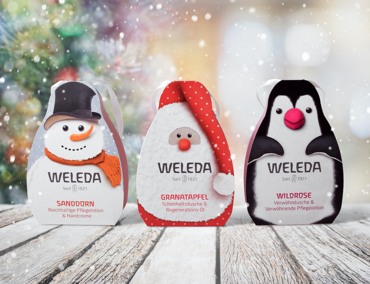 campagne satire Bespreken Winterliche Mini-Geschenksets von Weleda - packaging journal