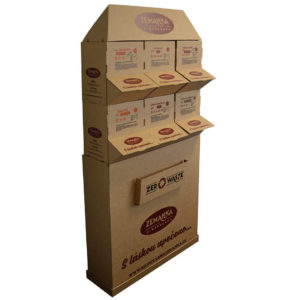The Czech developers designed the display for Zemanka to be variable so that three or six trays can be used. This allows retailers to choose how many different flavours of unpackaged food they want to offer. (Image: Thimm Group GmbH + Co. KG)