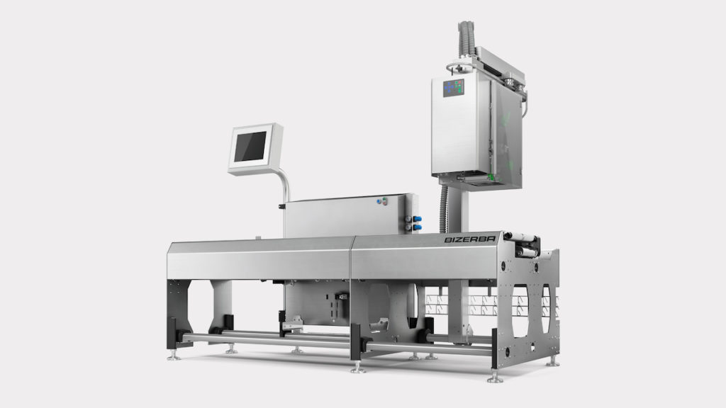 Einzeln auszeichnen: der LDI 20 etikettiert auch unverpackte Früchte. (Bild: Bizerba)