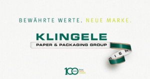 Neuer Markenauftritt: Zukünftig tritt Klingele unter der Dachmarke „Klingele Paper & Packaging Group“ auf, die den bisherigen Namen „Klingele Papierwerke“ ersetzen wird. (Bild: Klingele Papierwerke GmbH & Co. KG)