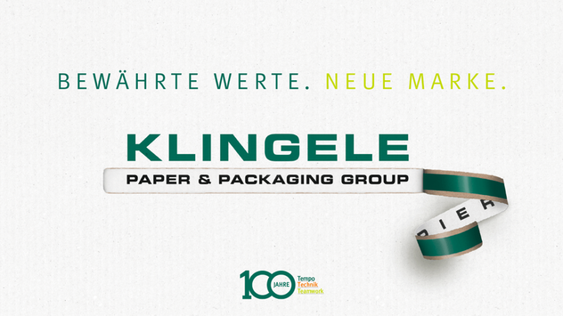Neuer Markenauftritt: Zukünftig tritt Klingele unter der Dachmarke „Klingele Paper & Packaging Group“ auf, die den bisherigen Namen „Klingele Papierwerke“ ersetzen wird. (Bild: Klingele Papierwerke GmbH & Co. KG)