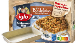 iglo bringt echte Pappschale für die Backofenzubereitung auf den Markt. (Bild: iglo Deutschland)
