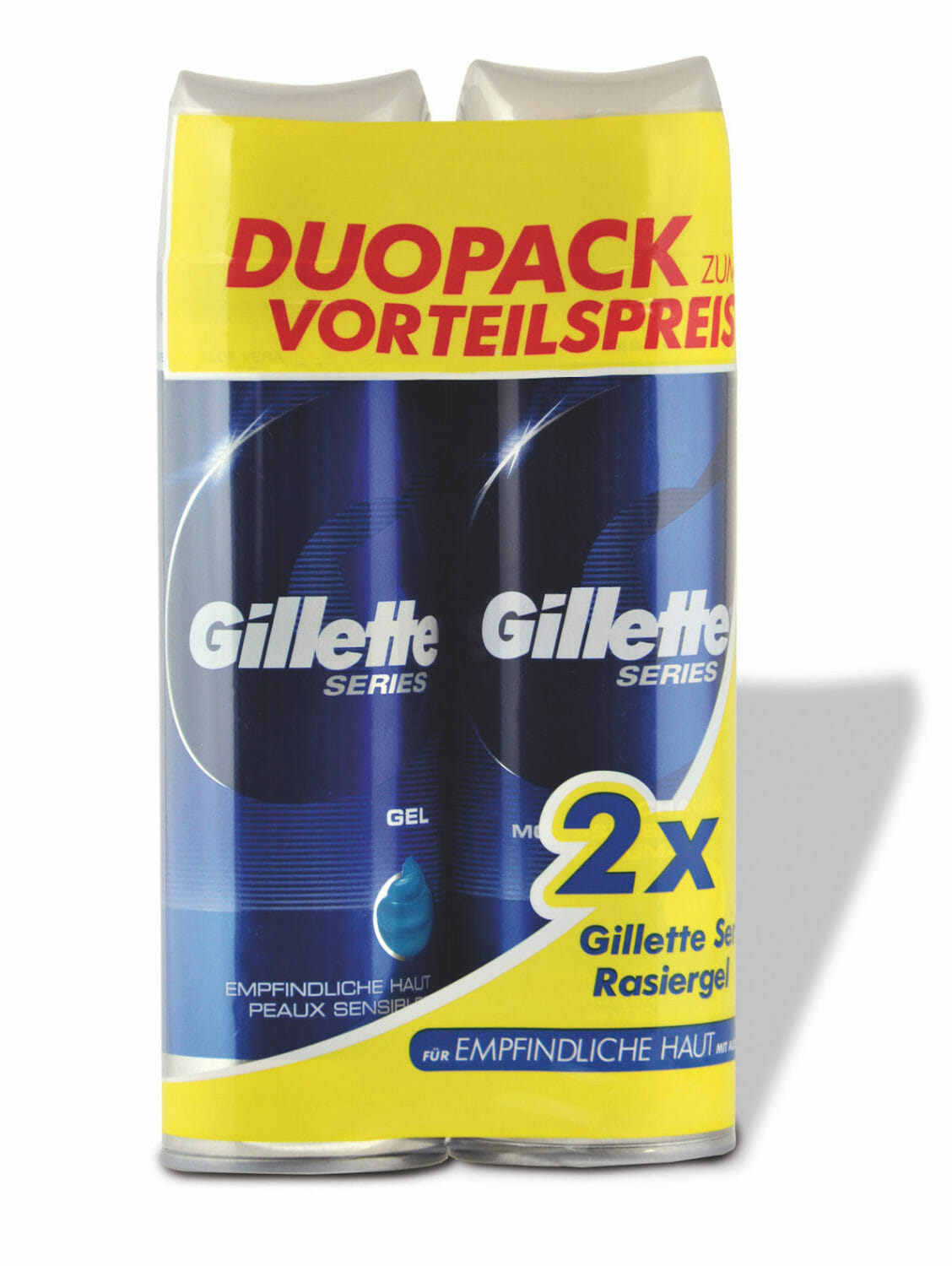 Duopack Rasiergel verpackt in eine bedruckte PET-Schrumpffolie. (Bild: Illert GmbH & Co. KG)