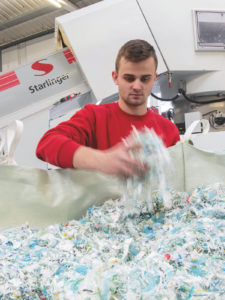 Starlinger rPP Big Bag gefüllt mit rPP-Flakes. (Bild: Starlinger)