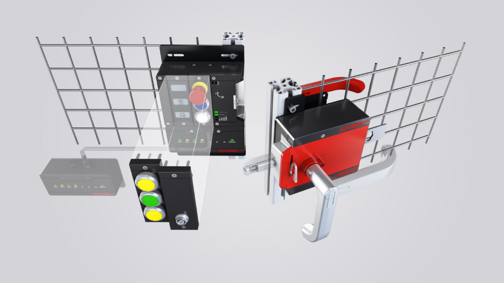 Die Schutztürabsicherung MGB2 Modular kann alle relevanten Funktionen rund um die Schutztür in einem Gerät integrieren. (Bild: Euchner)