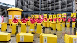 Kampagne "Muelltrennung wirkt" Flashmop in Berlin