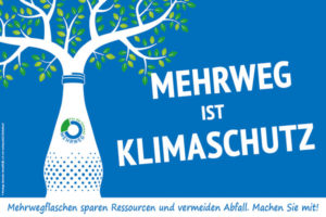 Poster der Kampagne "Mehrweg ist Klimaschutz" (Bild: Deutsche Umwelthilfe e.V.)