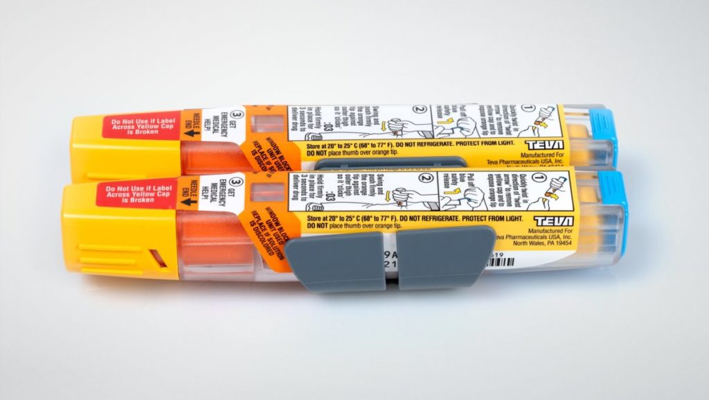 Das Autoinjector-Label für TEVA