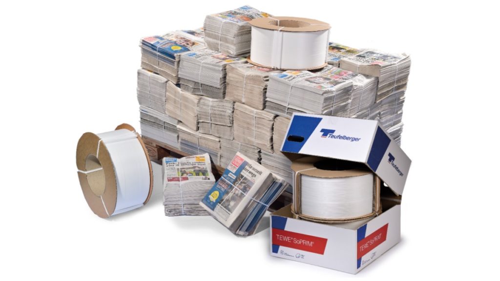 TEWE® SoPRIM® als die sichere Lösung zum Bündeln von Zeitungen und Wellpappe.