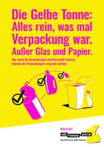 Plakat der Kampagne Muelltrennung wirkt