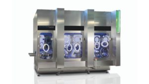 Robotische Mikrodosieranlage MicroRobot 50 zur Dosierung von Pulvern