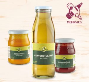 Drei Produkte in Glas verpackt von Pfandwerk