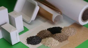 Verschiedene Granulate und Papierschalen Barrierelösungen für Lebensmittelverpackungen