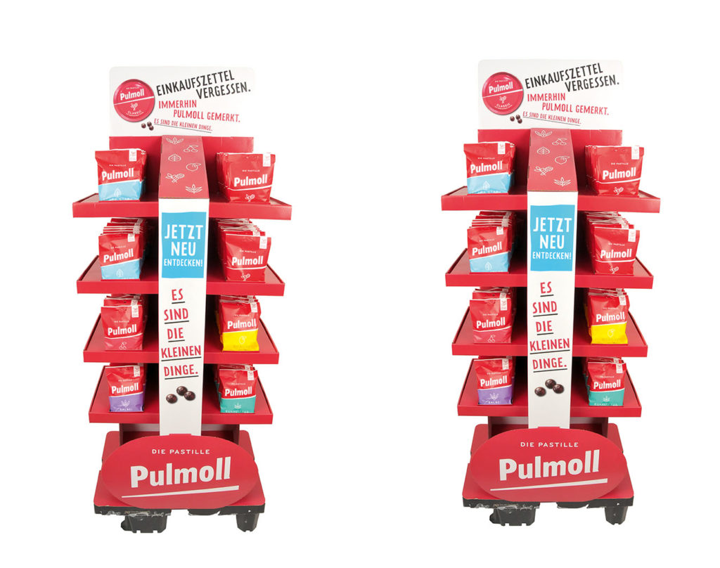 Pulmoll Pappaufsteller POS von DS Smith