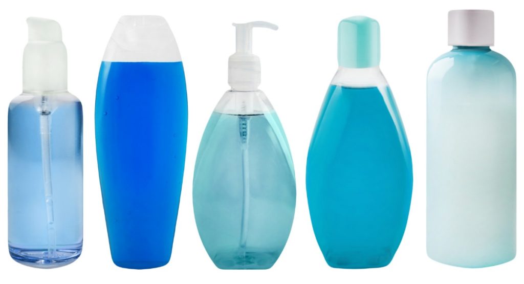 verschiedene Kosmetik Kunststoffflaschen