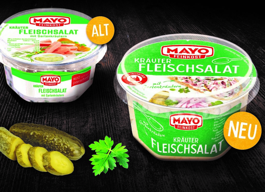 Altes und neues Design Mayo Verpackung