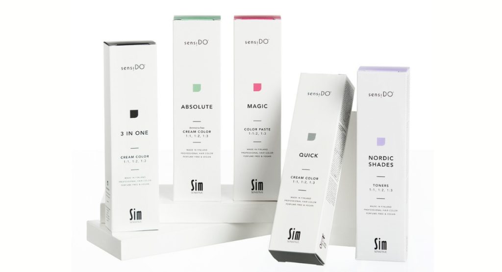 Weiße, bedruckte Kartonverpackungen für Haarcoloration