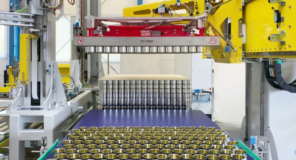 Trapo ebenerdiger Depalettierer für Leerdosen und Leergläser