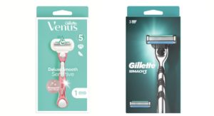 Gillette Venus und Gillette in recycelbarer Verpackung